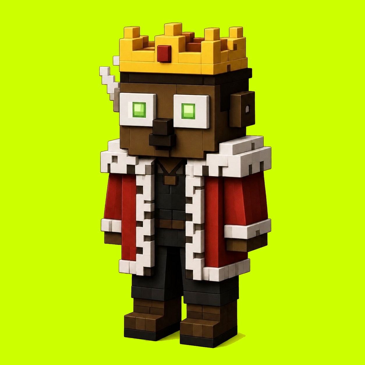 The King — voxel seat holder artwork